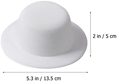 STOBOK SANTAS HAT 4 PCS צמרות קטנות כובעים DIY סיכות שיער בעבודת יד חומר בובה כובע כובע שיער קליפ אביזרי