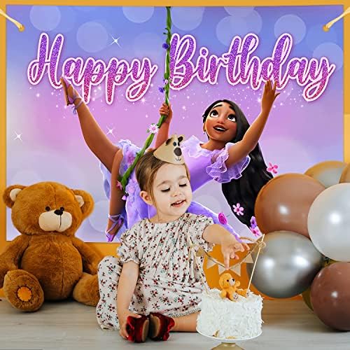 רקע אנקנטו פוקדום - 5 על 3 רגל אנקנטו איזבלה רקע יום הולדת שמח לילדות בנים תפאורה למסיבת יום הולדת לילדים,