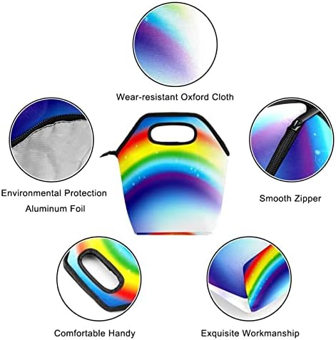שקית אוכל גרוטקר נשים, קופסת אוכל לגברים, קופסת אוכל לנשים, דפוס קשת צבעוני