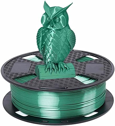 משי מבריקים ירוק פלאה 1.75 ממ מדפסת תלת מימד נימה 1 קג 2.2 קילוגרם סליל דפוס 3D דפוס ברק משיי מתכת מבריק