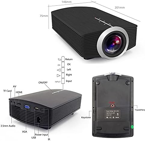 FZZDP YG500/YG510 MINI תמיכה במקרן 1080P 1800LUMEN נייד LCD LED מקרן הקולנוע הקולנוע USB BEAMER BASS