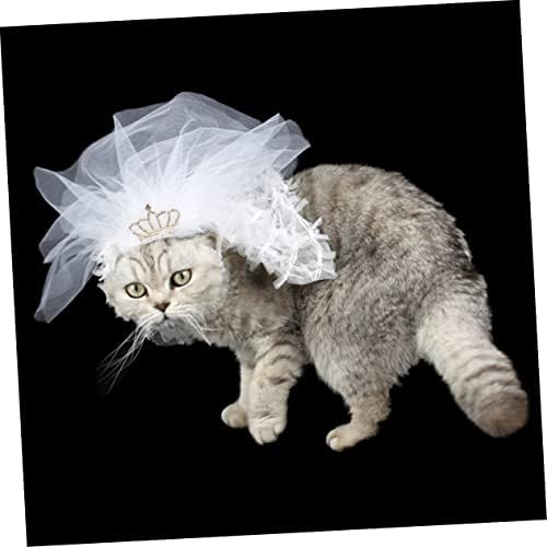 פטקאו 1 מחשב חתונה שמלות כלה כלה רעלה כלה רעלה חתול חתונה אספקת חתונת רעלה לכלבים חתול שושבינה שמלת