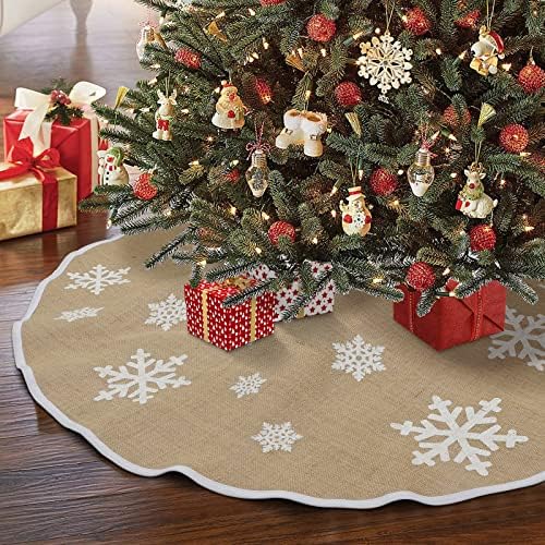 Aerwo Burlap Snowflake Snoge Crite Criint קישוט