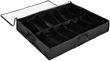 TG, LLC גורוס אוצר 12 זוג צלול נעל נעל מתחת למיטה שקית אחסון נסתרת ארון ארון רצפה מתלה עם קופסת מחזיק