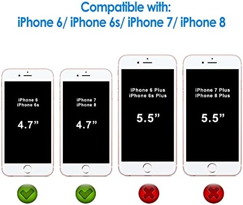 מגן מסך ג 'טק לאייפון 8, אייפון 7, אייפון 6 ואייפון 6, 4.7 אינץ', סרט זכוכית מחוסמת, 2 חבילות