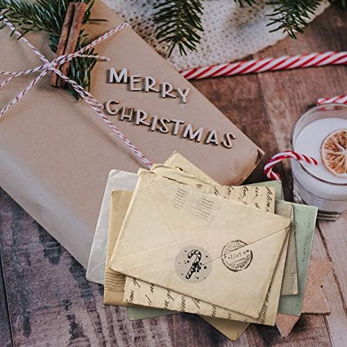 10 גיליונות חג המולד רטרו שקית ממתקים מדבקות חותמות מדבקות מתנה דבק תפאורה ביתית למסיבת חגיגה