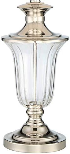 וינה ספקטרום מלא קורטני מנורה שולחן בסגנון מסורתי 27.5 מתכת ניקל מלוטשת גבוהה מתכת צלולה צלחת פעמון