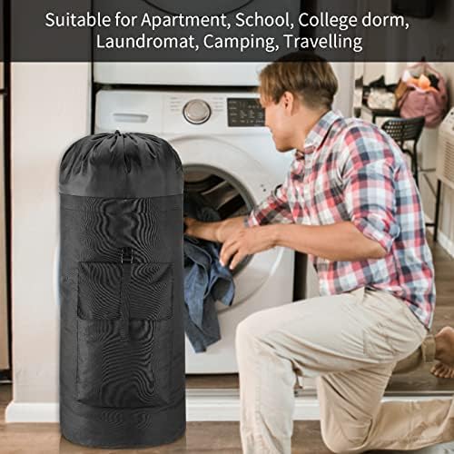 תיק גב שק כביסה לסטודנטים במכללה 115 ליטר תיק כתף תרמיל גדול במיוחד להרחבה שק כביסה כבד למעונות עם כיס