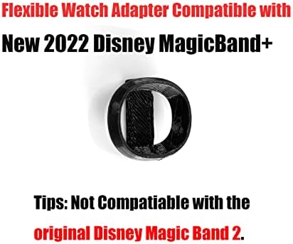 מתאם Watch Watch של Jilinwei התואם ל- 2022 Disney Magicband+, כיסוי שעון גמיש שחור עבור 2022 Disney