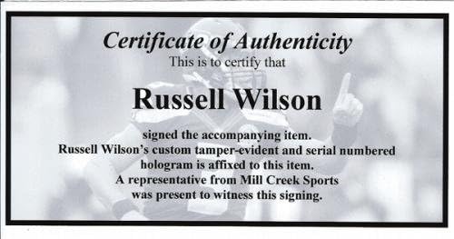 ראסל וילסון חתם על קסדה בגודל מלא של סיאטל סיהוקס במלאי הולו לבן 178967-קסדות עם חתימה