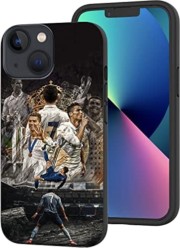 מארז כוכב כדורגל תואם למארז iPhone 13, נגן אגדת כדורגל CR7 מכסה טלפון רזה מארז מגן אטום הלם לאייפון