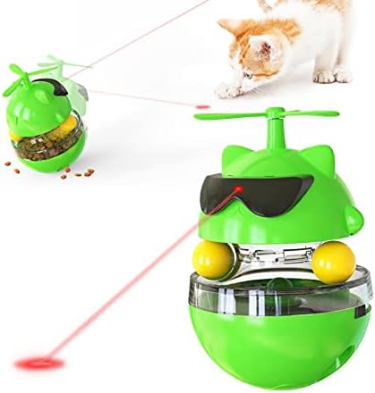 לייזר אינפרא אדום הקניט חשמלי לחתול פטיפון כדורי כוס צעצוע חתול הון, צעצוע לייזר לחתול אינטראקטיבי עם