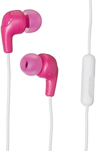 Gumy Plus אוזניות עם מיקרופון ומרוחק למכשירים מחוברים - חתיכות אוזניים סיליקון - ורוד