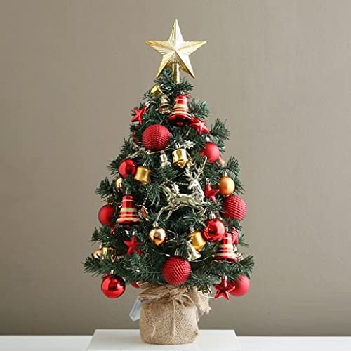 עץ חג המולד של FIFOR TABLETOP עם קישוט מסיבת חג המולד של אור LED 25.6 במיני עץ חג מולד מלאכותי לחג המולד