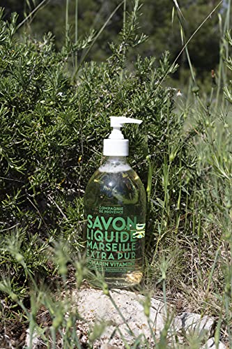 Compagnie de Provence Savon de Marseille סבון נוזלי טהור נוסף - אצות קטיפה - בקבוק משאבת זכוכית 16.7