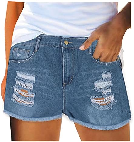 מכנסיים קצרים מזויפים של Zpervoba מכנסיים קצרים מותניים גבוהים חור דק קיץ מכנסיים סקסיים מכנסיים מכנסיים