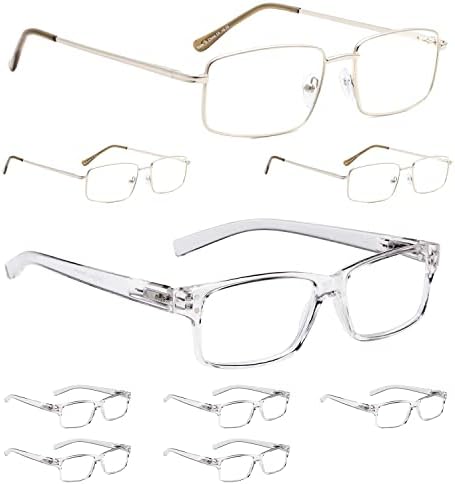 לור 3 חבילות מתכת קריאת משקפיים + 6 חבילות קלאסי קריאת משקפיים
