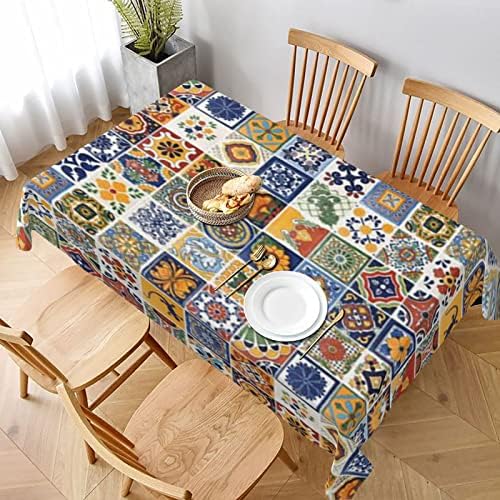 מפת שולחן מלבנית בגודל 60 על 90 אינץ ' עמיד למים בד כיסוי שולחן מלבן עמיד למים למטבח חדר אוכל מסיבת