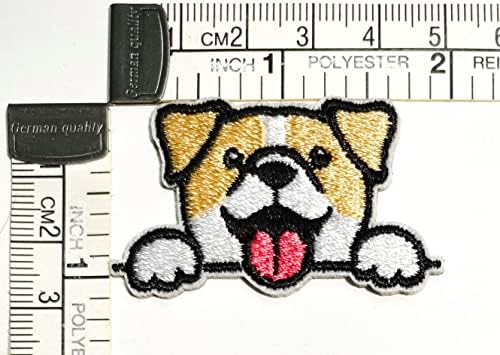 קליינפלוס 3 יחידות. שמח כלב גור קומיקס קריקטורה תיקון מדבקת קרפט תיקוני אפליקציה עשה זאת בעצמך רקום