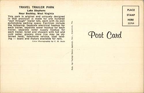 טריילר נסיעות פארק בקלי, מערב וירג'יניה WV גלויה מקורית וינטג '