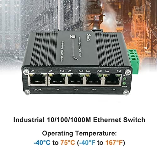 Gigabit Ethernet POE+ מתג 5-Port 10/100/1000Base-T Auto-MDI/MDI-X חצי/דופלקס מלא קומפקס 30W POE+ מתג