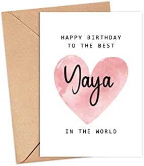 יום הולדת שמח לאייה הכי טוב בכרטיס העולם - כרטיס יום הולדת יאיה - כרטיס יאיה - מתנה ליום האם - כרטיס