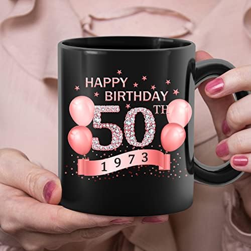 מתנות יום הולדת 50 לנשים גברים - 1973 מידע ישן-ספל יום הולדת 50-יום הולדת 50 בשבילה והוא-רעיון מתנה