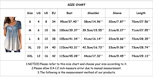 נשים טוניקת טיז עבור חותלות, השיש הדפסת להסתיר בטן טוניקות קיץ קצר שרוול זורם הנלי חולצות מתגנדר חולצות