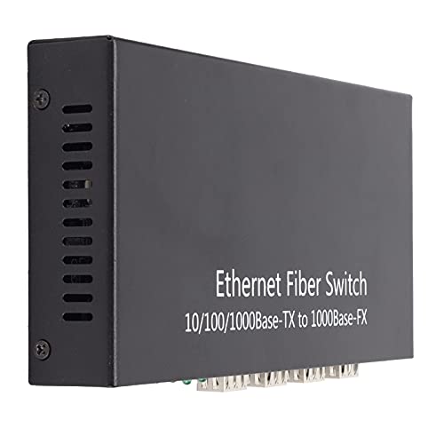 ממיר Ethernet לסיבים, 4 סיבים אופטיים 2 יציאות אתרנט שידור SFP 10/100/1000 מ 'משדרים רשת מחשב, ממיר