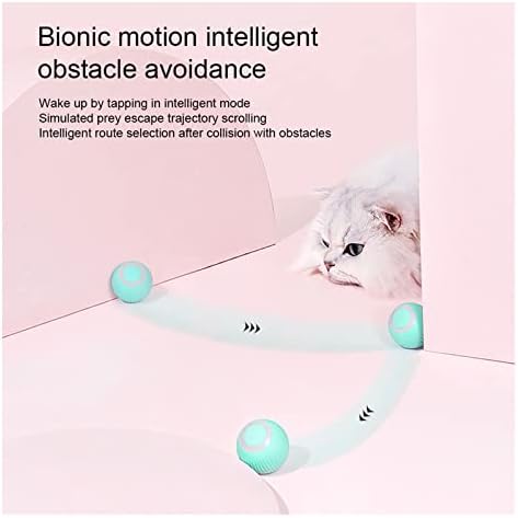 ביאל חתלתול אביזרי אינטליגנטי חשמלי אוטומטי מתגלגל חתול צעצועים, מתאים מקורה אינטראקטיבי לשחק חתול אימון