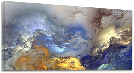 קיר יוניקה קיר קיר ציור מופשט, תפאורה לאמנות קיר מופשטת ציור קיר תמונה של ענני עמק ההרים ממוסגרים נמתחים