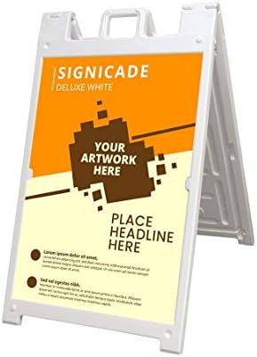 Signicade A-Frame Sign Sign, לוח כריך מתקפל נייד דו צדדי, לוח הודעות פרסום קדמי ואחורי של שלט לוח פרסום