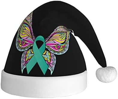 השחלות סרטן מודעות 2 חג המולד כובע גברים נשים סנטה כובע יוניסקס כובעי לשנה חדשה מסיבת כובעים
