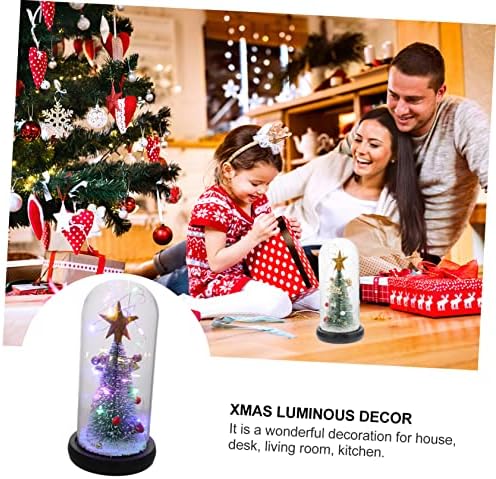 Veemoon 1pc Creative de חג המולד מנורה דקורטיבית מיני עצי חג המולד מוקדמים עץ חג המולד שולחן עבודה שולחן