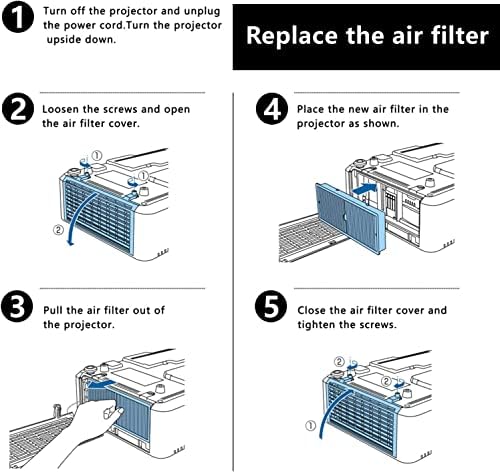 AKCTBOOM החלפת מקרן מסנן אוויר עבור EPSON ELPAF51 / V13H134A51 EB-L1000U, EB-L1100U, EB-L1105U, EB-L1200U,