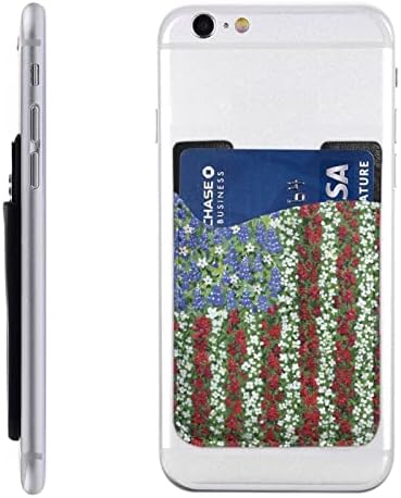 אמריקה פרח פטריוטי מחזיק כרטיסי טלפון עור PU תעודת זהות תעודת זהות.