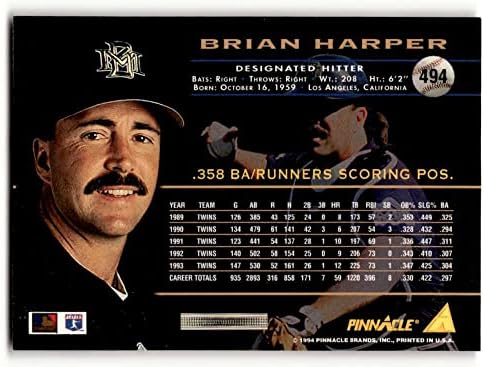 1994 Pinnacle 494 כרטיס בייסבול בריאן הארפר NM