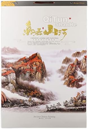 לוח השנה של ציור נוף 2023 לוח השנה לשולחן העבודה בסגנון סיני רכוב על קיר רכוב על 12 חודשים לוחות זמנים