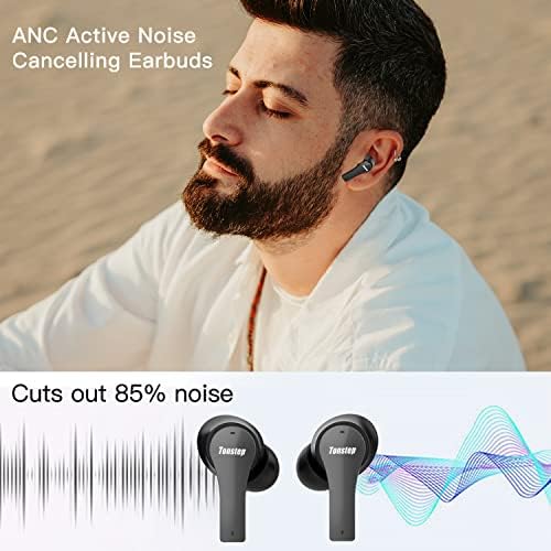 Tonstep True Earluds אוזניות Bluetooth 5.1, אוזניות בתוך האוזן עם מארז טעינה, זמן משחק 30 שעות, IPX6
