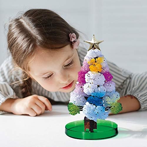 עץ נייר Detallan עץ נייר עץ נייר קסם גידול עץ חג המולד צעצוע בנות בנות בנות חידוש חג המולד - ירוק