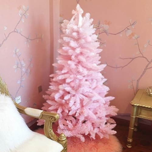 Yumuo מלא מלאכותי עץ חג המולד, צבע שיפוע ורוד עצי חג מולד עם מעמד מתקפל מתכת, קישוט עונתי של חג עונתי