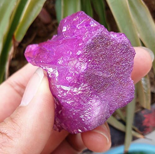 ACSDvocate Crystal Cluster Natural Rock Quartz Druse Titanium מצופה פוקסיה אורה אנג'ל חן חן אבן אבן