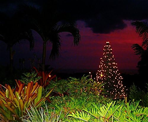 עצי סיר סרטנים 3 רגל. עץ חג המולד מלאכותי מקורה/חיצוני מואר לפני ירידה עם מסגרת ירוקה ו -200 צבעים רב-צבעוניים