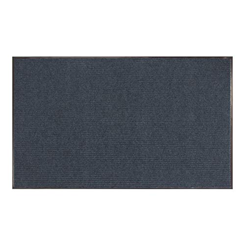 יסודות אמזון פולי לינארי-צלעות שטיח מסחרי מחצלת מגובה ויניל 3' על 4 ' אדום / שחור