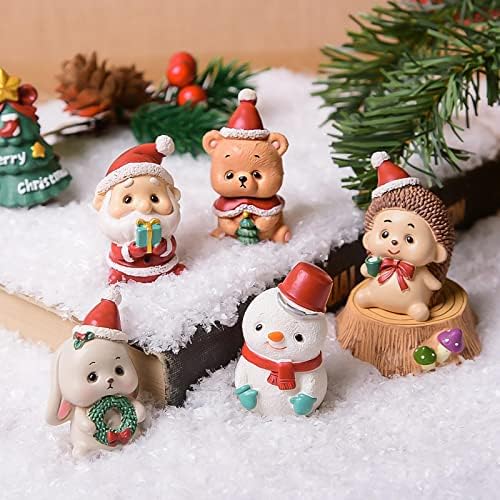חג המולד סנטה קלאוס ובעלי החיים משפחה לובש חג המולד כובעי סיפור יפה יצירתי עיצוב הבית סט של 12 חתיכות