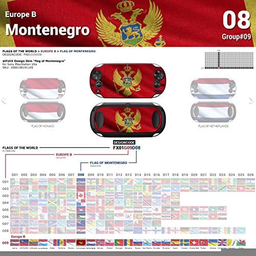 Sony PlayStation Vita Design Skin Flag of Montenegro מדבקה מדבקה לפלייסטיישן ויטה