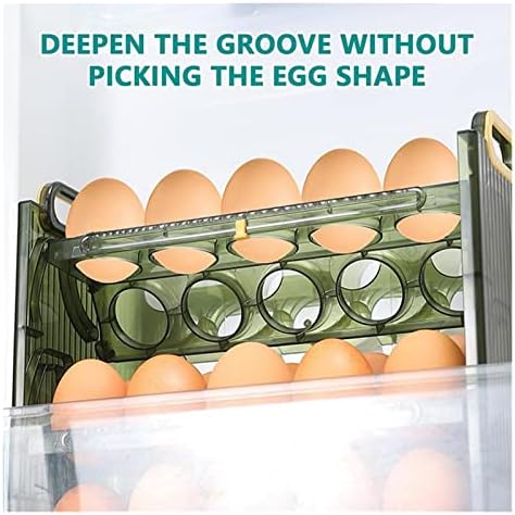 ביצת אחסון תיבת עמיד ונוח להעיף ביצת אחסון תיבת קל לשימוש גדול קיבולת 3 שכבות ביצה מחזיק עבור מקרר
