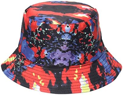 נשי אופנה מזדמן בנדנו מתקפל טיולים כובע 3 ד מודפס ססגוני דלי כובעי שמשיה כובע גן כובע גבירותיי מגן