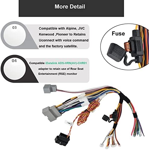 זאב אדום T-Harness מתאם חיווט מתאם OBD2 מחבר תקע לשמירה על מגבר מגבר מפעל OEM W/ 72-6514 רמקול דלת רתמת