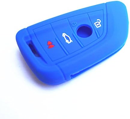 כחול סיליקון 4 כפתורים מרחוק חכם מפתח שרשרת כיסוי עבור ב. מ. וו איקס 1 ו48 איקס 3 איקס 4 איקס 5 איקס